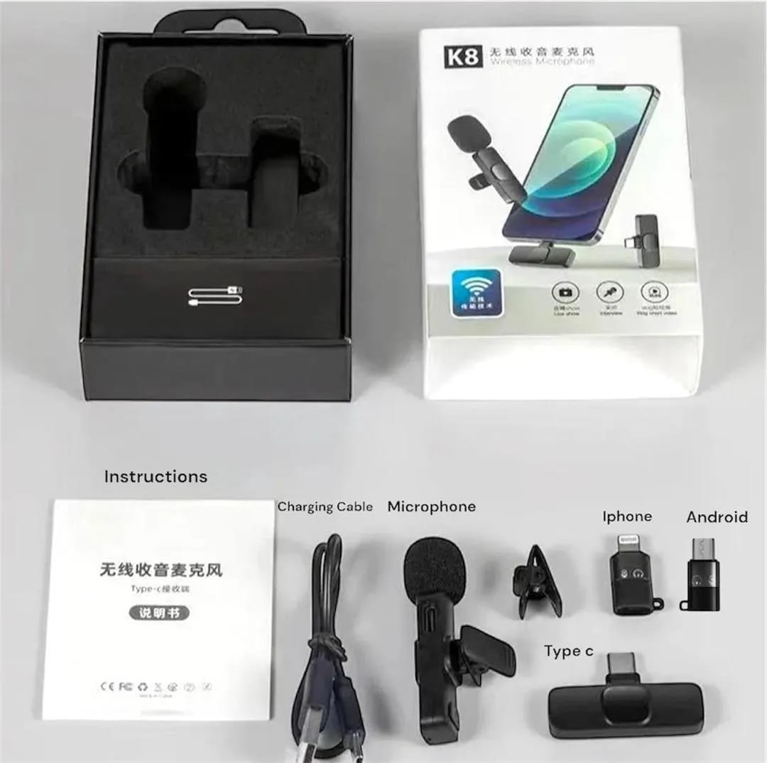 3 in 1 K8 Wireless Microphone&nbsp;