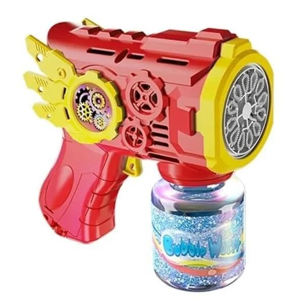 Kids Bubble Gun with LED Light &amp; 100ML Solution