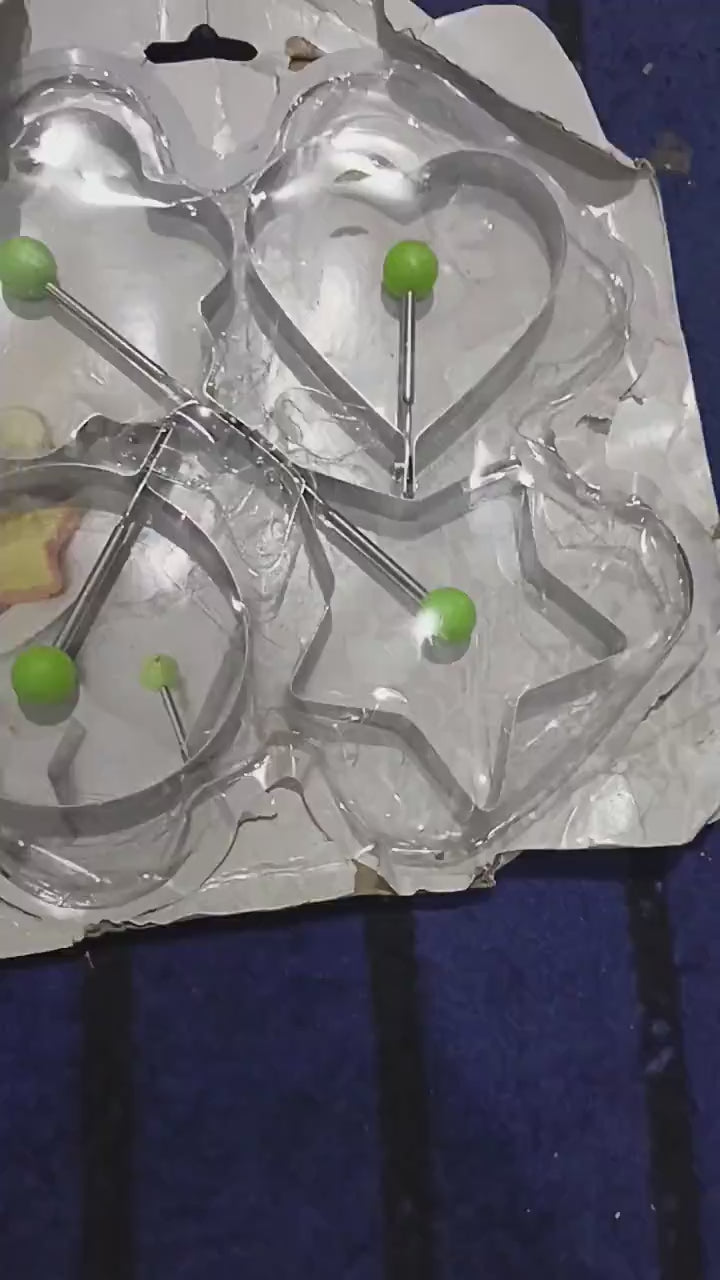 Stainless Steel Egg Mold Rings 4Pcs 10cm