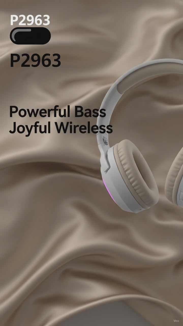 Over-Ear Bluetooth Headphones with RGB Lighting