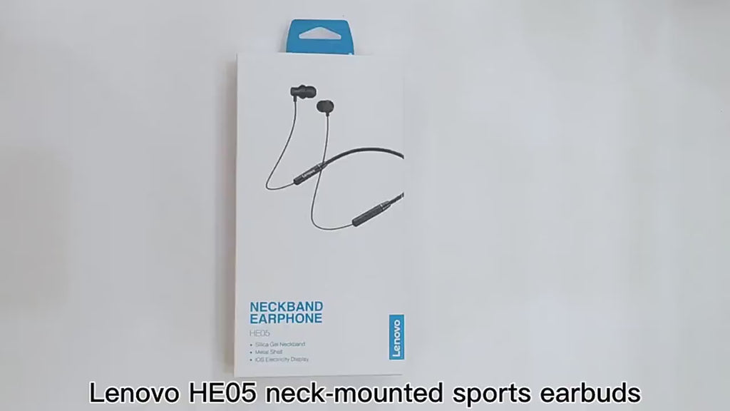 Lenovo Neckband Bluetooth 5.1 Wireless Earbuds Black